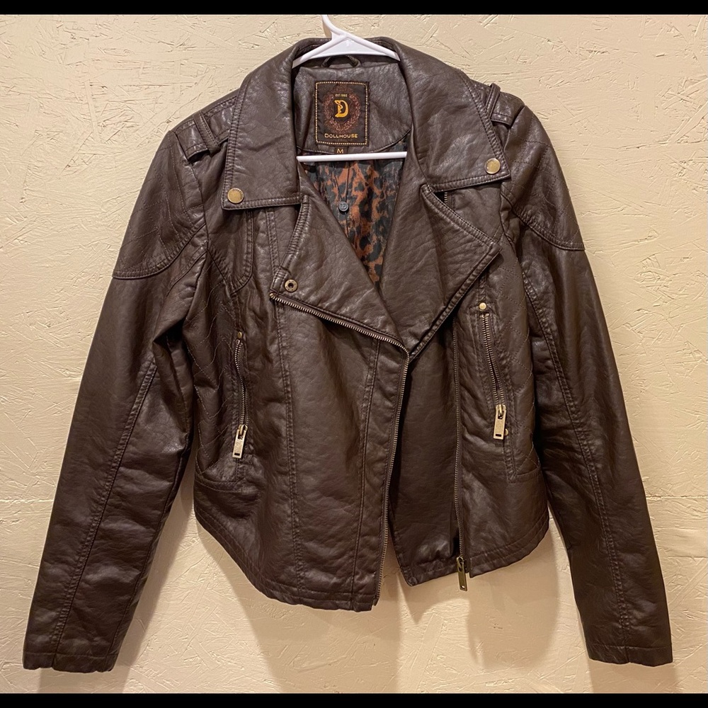 Brown Leather Jacket size M